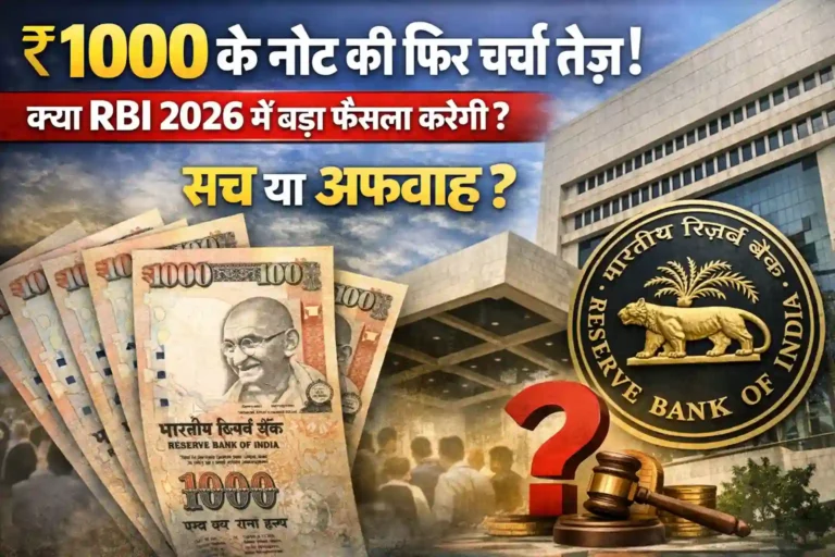 ₹1000 के नोट को लेकर RBI भवन की पृष्ठभूमि में चर्चा, 2026 में नए ₹1000 नोट पर फैसला होने की अटकलें