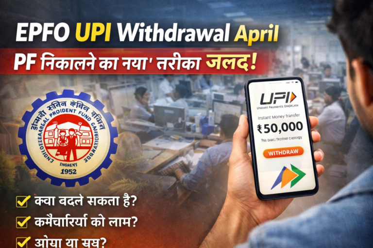 EPFO UPI Withdrawal April से जुड़ी खबर, PF निकालने के नए डिजिटल सिस्टम पर अपडेट